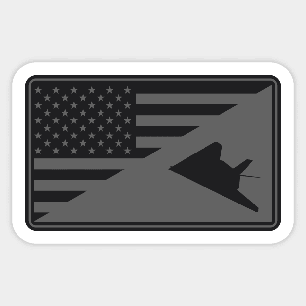 F-117 Nighthawk Sticker by Tailgunnerstudios